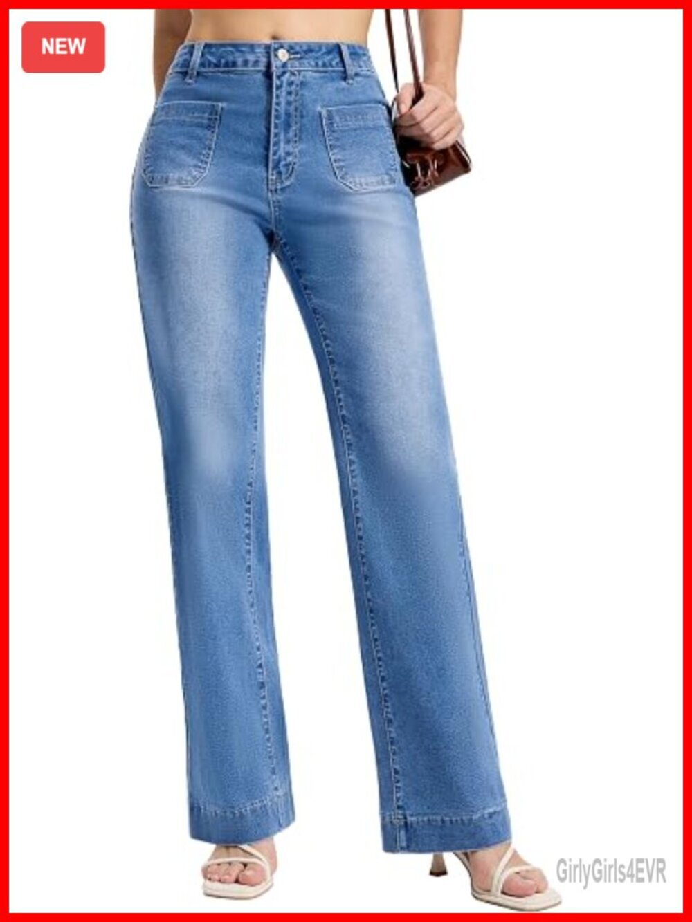 Tall Women's Wide Leg Jeans High Waisted Stretchy Straight Loose Trendy Denim